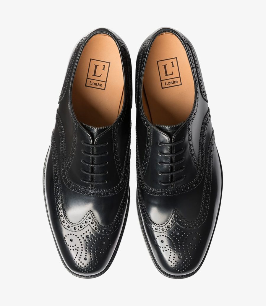 Loake 202 Men's Brogues Black | IE2021591