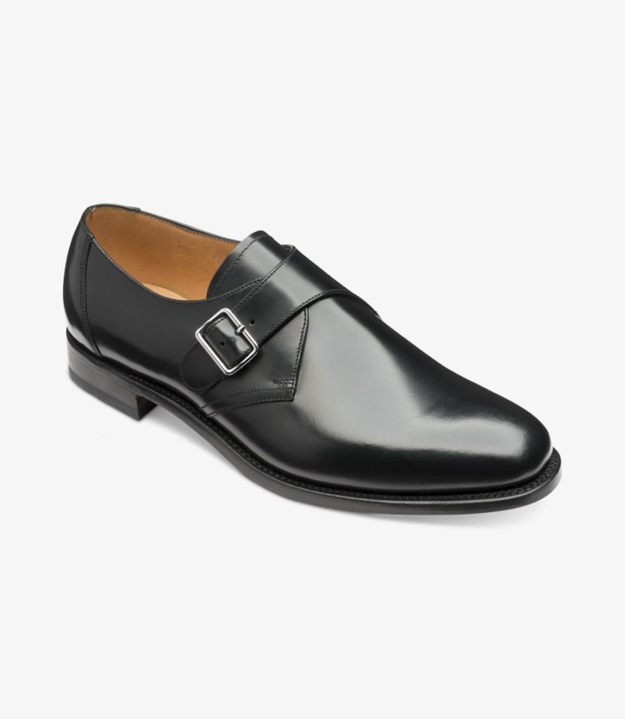 Loake 204 Men's Monk Shoes Black | IE2074369