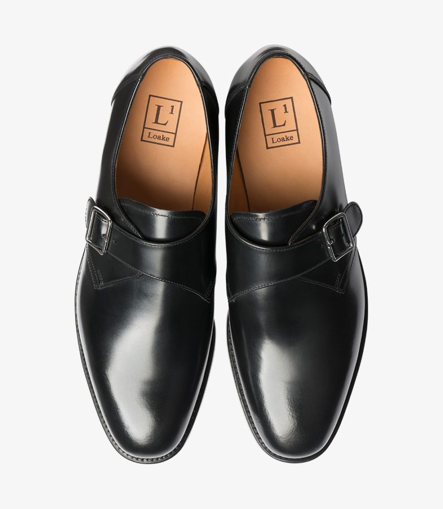 Loake 204 Men's Monk Shoes Black | IE2074369