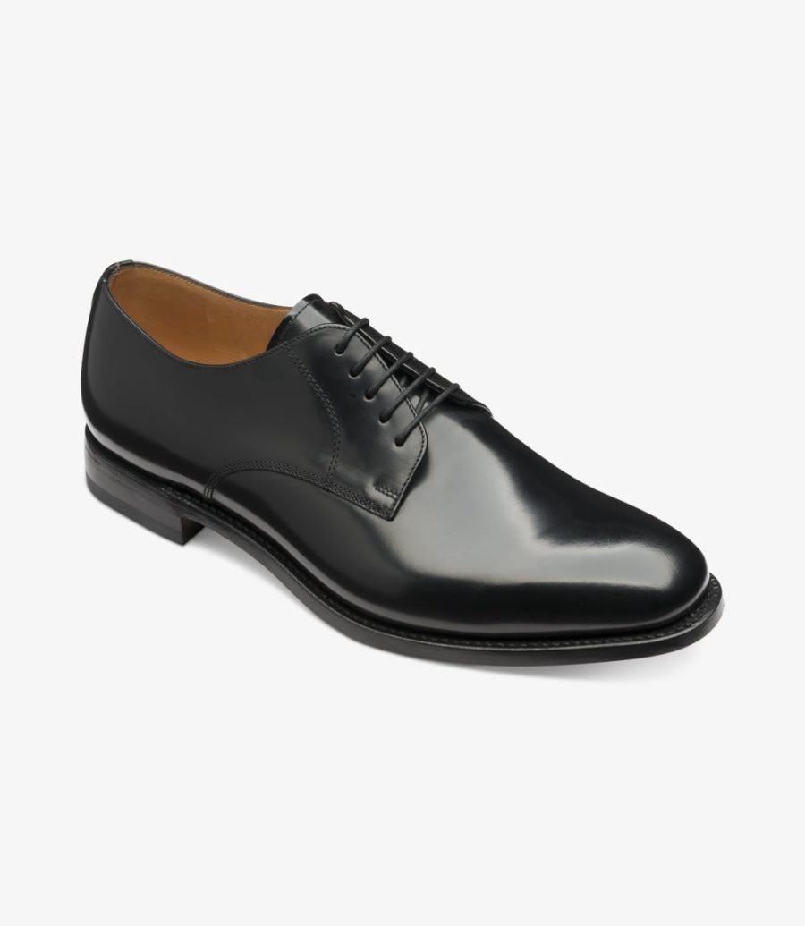 Loake 205 Plain Tie Men's Derby Shoes Black | IE3226329