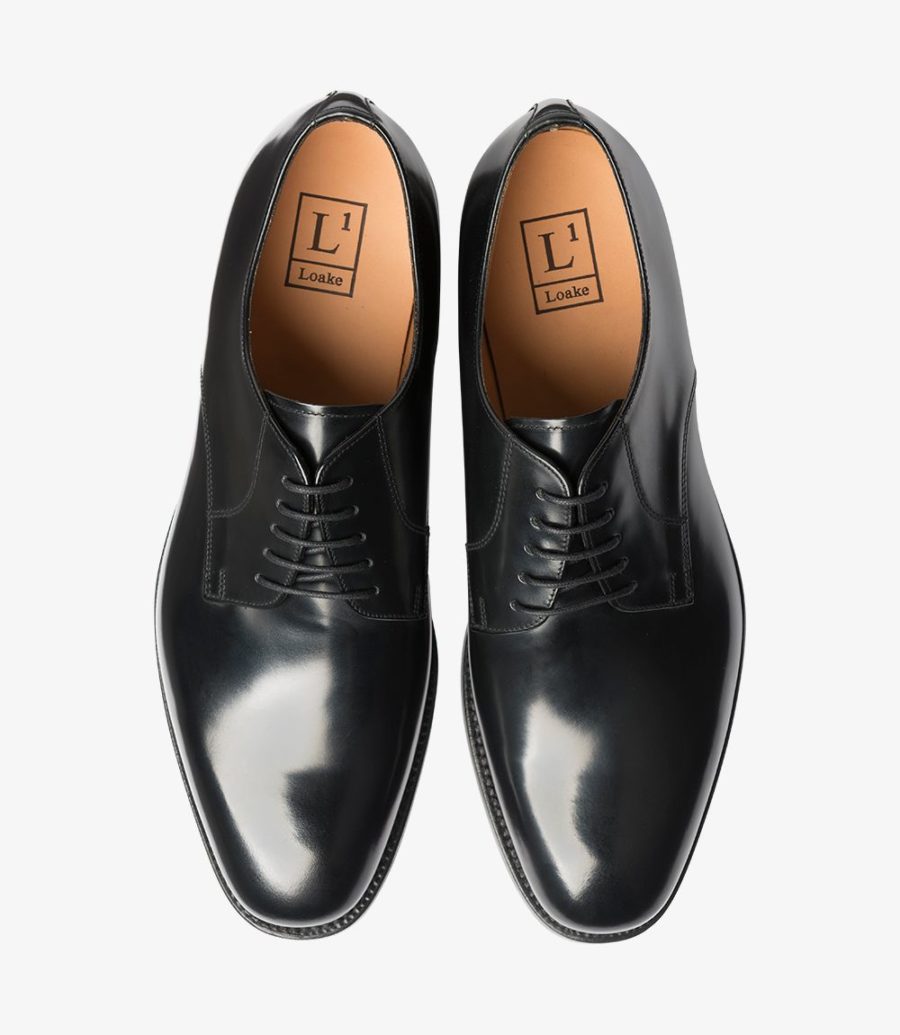 Loake 205 Plain Tie Men's Derby Shoes Black | IE3226329