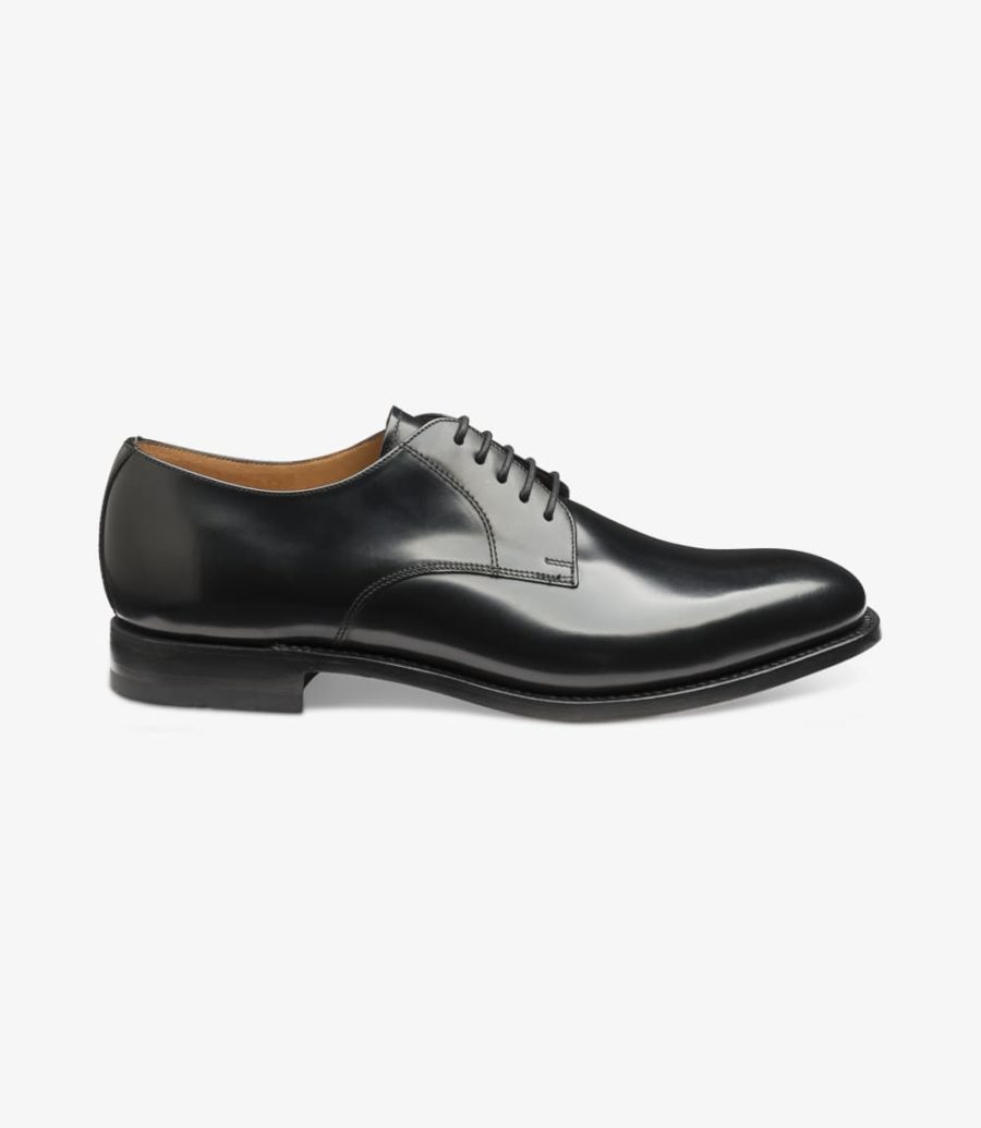 Loake 205 Plain Tie Men\'s Derby Shoes Black | IE3226329