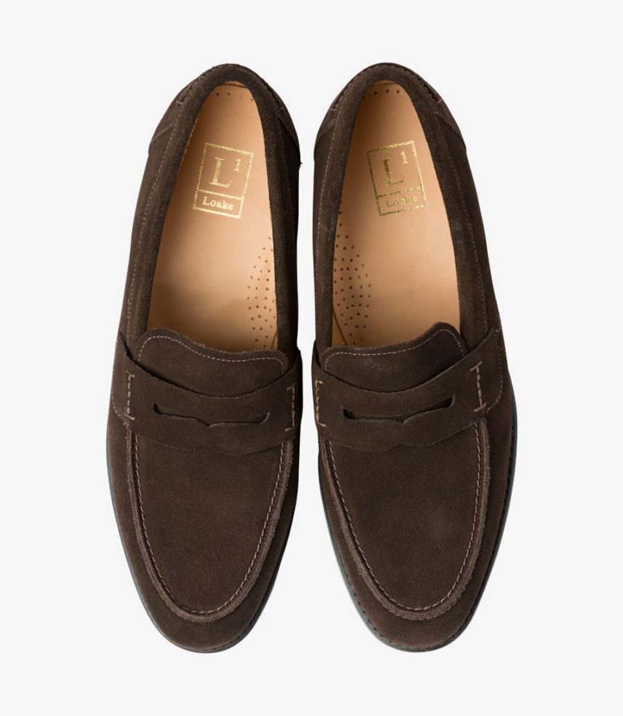 Loake 356 Men's Loafers Dark Brown Suede | IE4962555