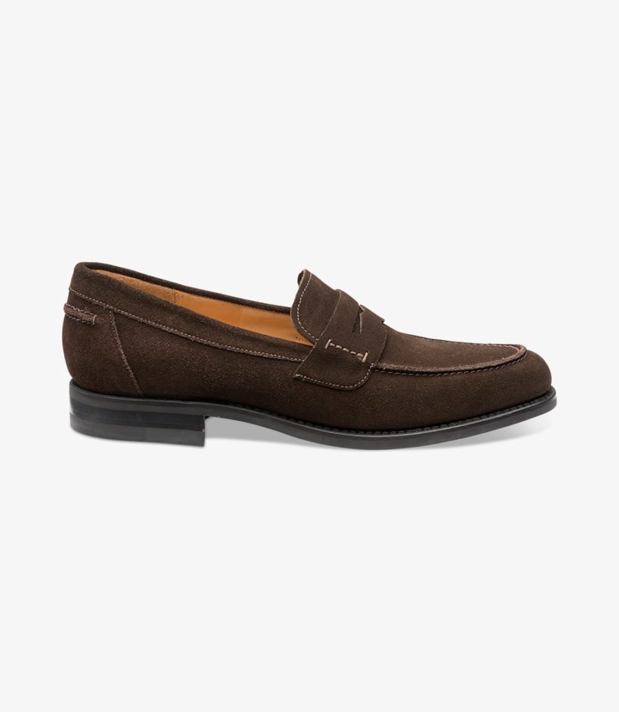 Loake 356 Men\'s Loafers Dark Brown Suede | IE4962555