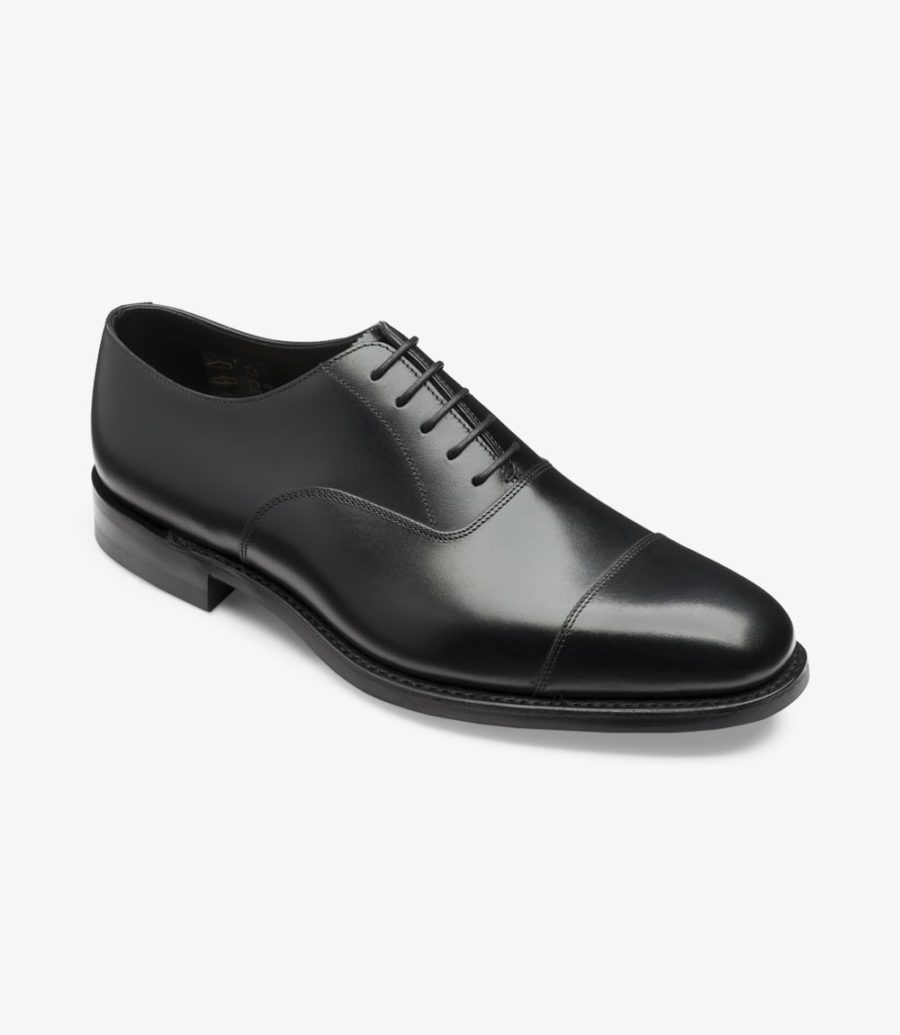 Loake Aldwych Toe-cap Men's Oxford Shoes Black | IE0800812