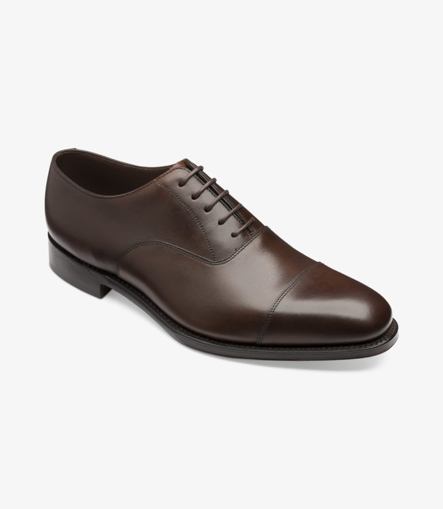 Loake Aldwych Toe-cap Men's Oxford Shoes Dark Brown | IE2119358