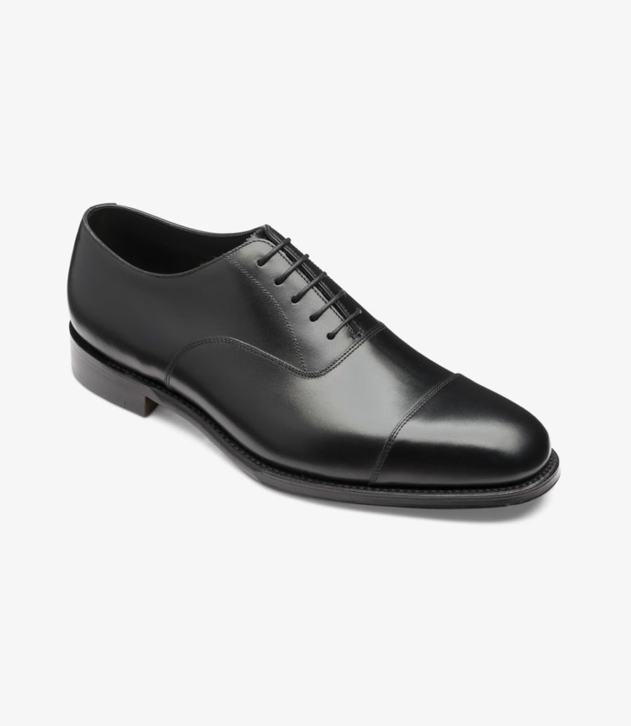 Loake Aldwych Toe-cap Men's Oxford Shoes Black | IE6998496