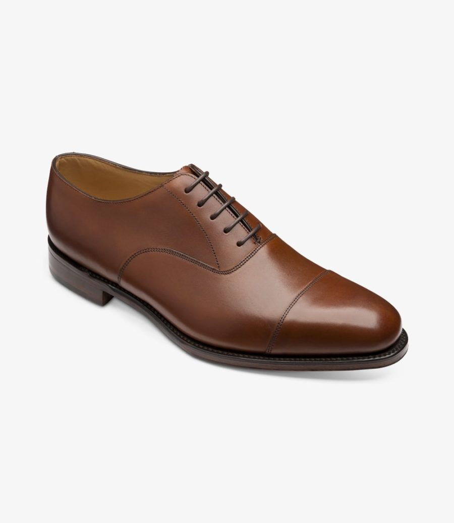 Loake Aldwych Toe-cap Men's Oxford Shoes Mahogany | IE7445594