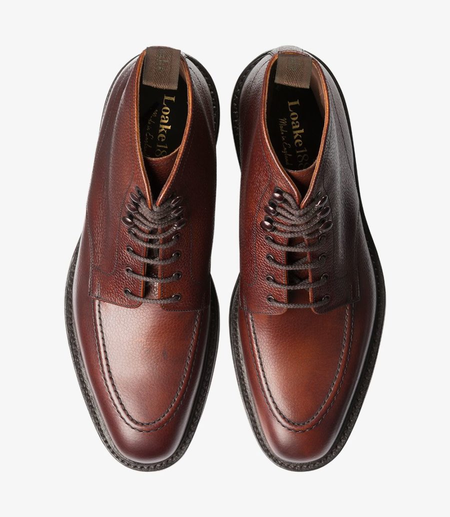 Loake Anglesey Men's Derby Boots Burgundy | IE9286884