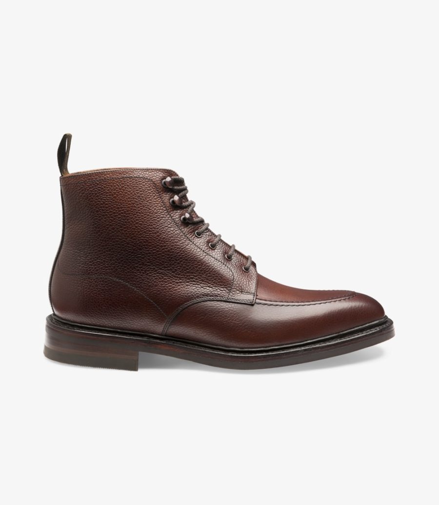 Loake Anglesey Men\'s Derby Boots Burgundy | IE9286884