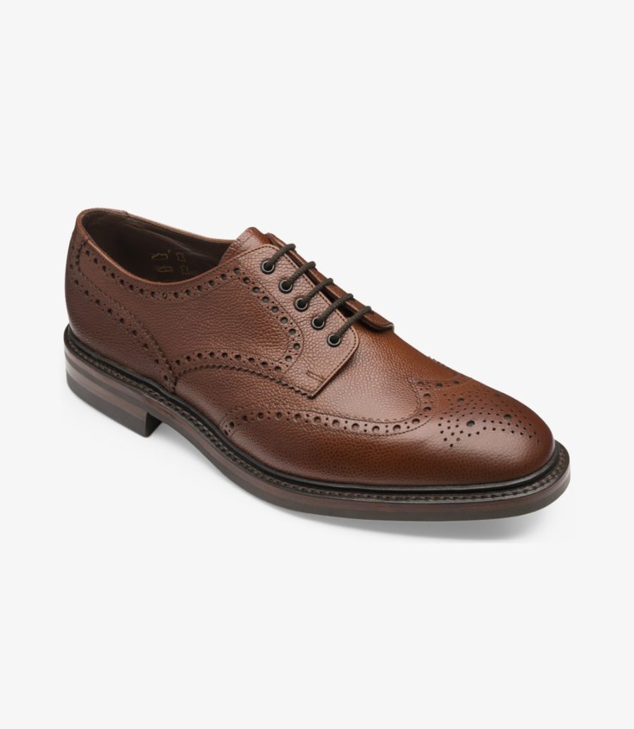 Loake Badminton Men's Brogues Dark Brown | IE6960418