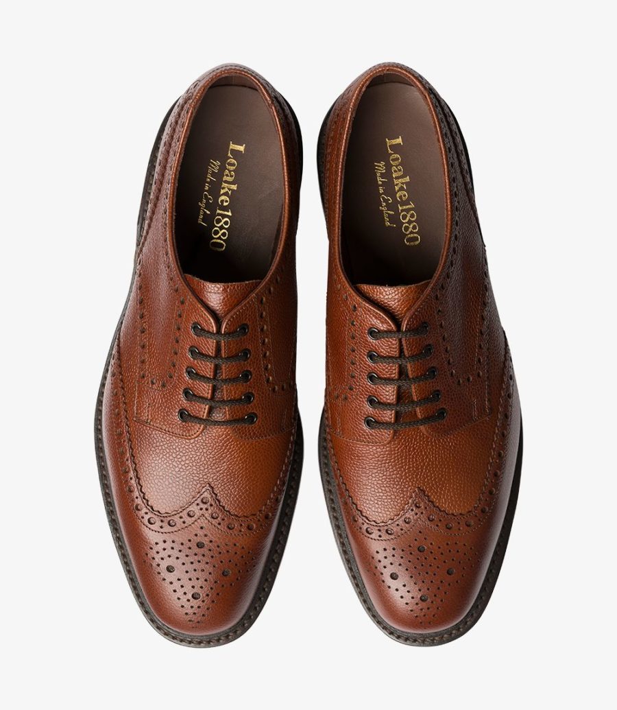 Loake Badminton Men's Brogues Dark Brown | IE6960418