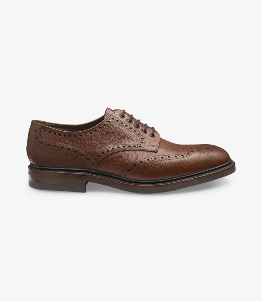 Loake Badminton Men\'s Brogues Dark Brown | IE6960418