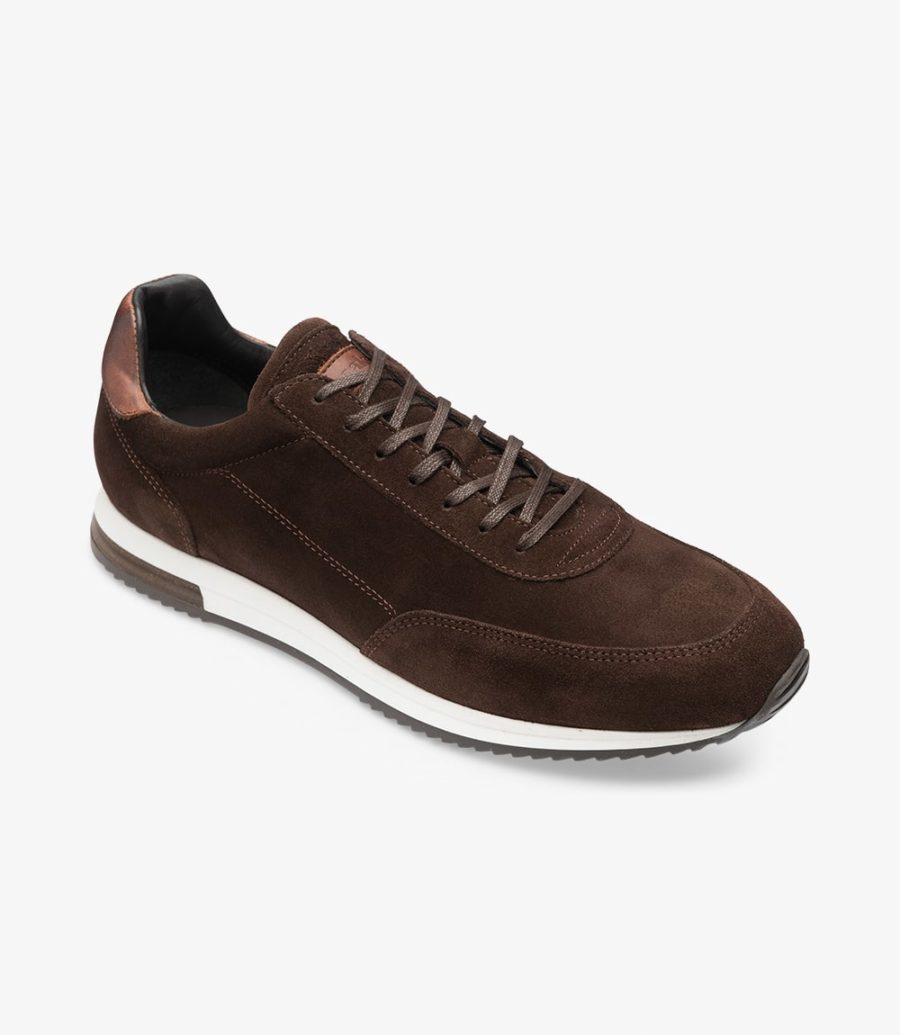 Loake Bannister Men's Sneakers Dark Brown Suede | IE1046316