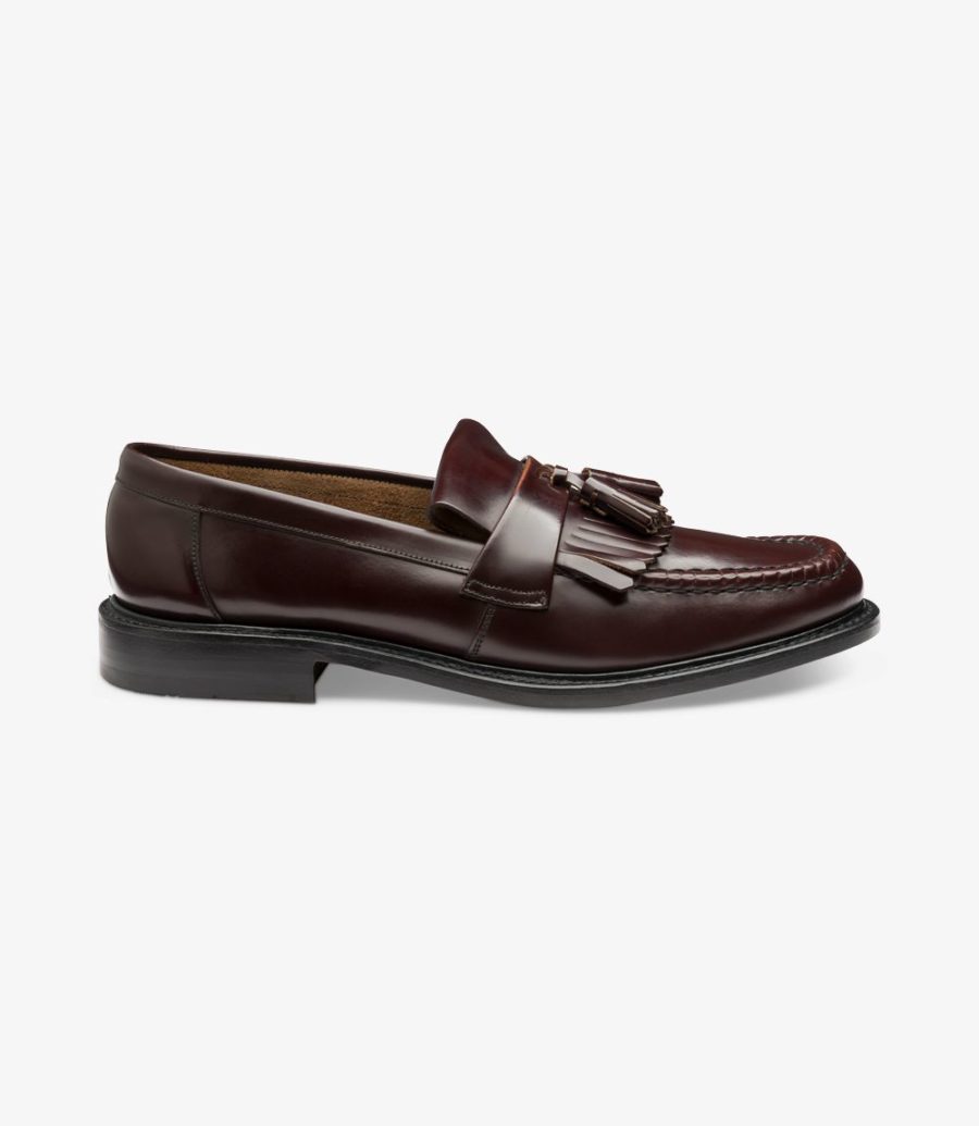 Loake Brighton Men\'s Loafers Burgundy | IE2429544