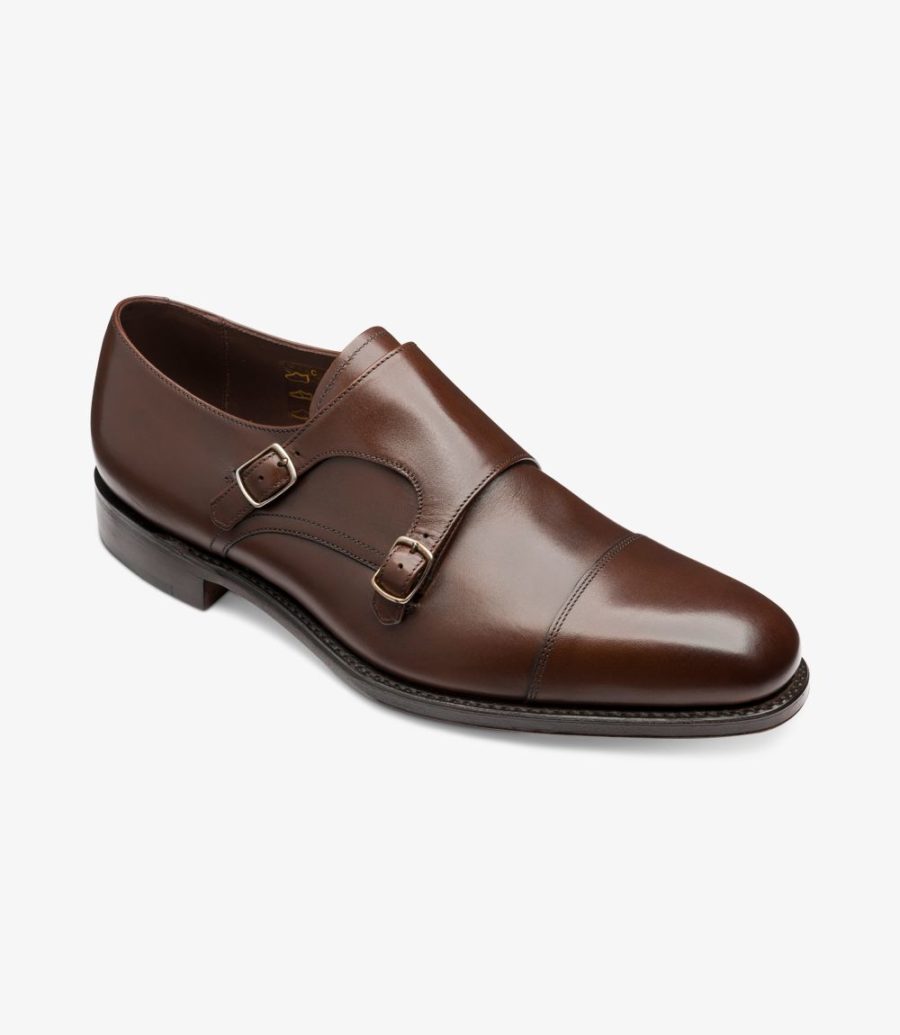 Loake Cannon Men's Monk Shoes Dark Brown | IE8503859