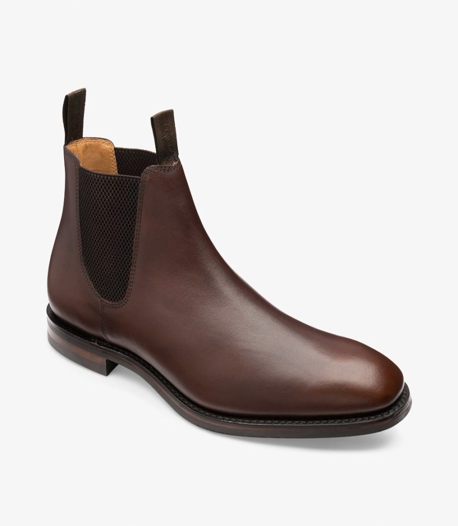 Loake Chatsworth Men's Chelsea Boots Dark Brown Waxy | IE4987841