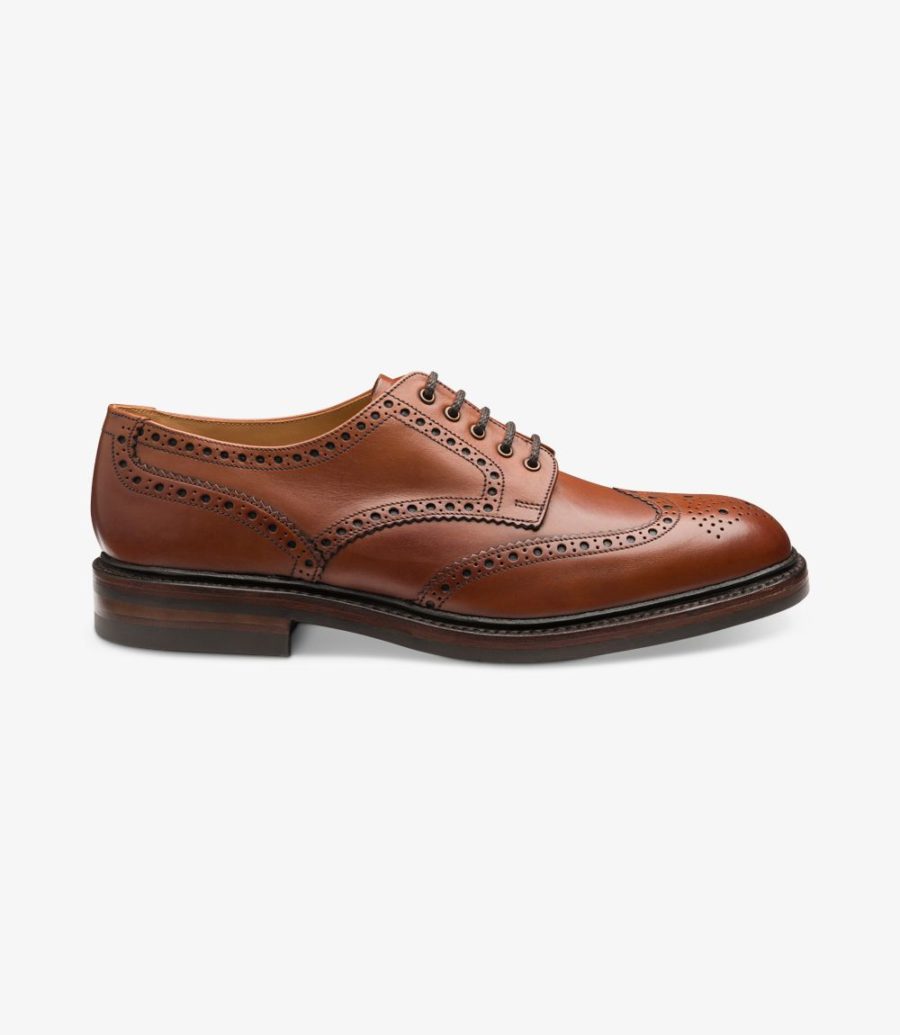 Loake Chester Men\'s Brogues Mahogany | IE6772427