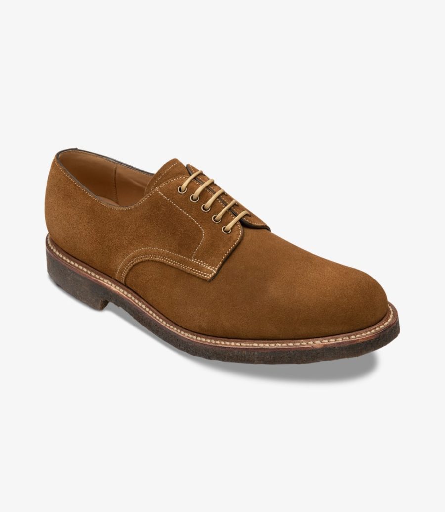 Loake Chichester Tan Suede Plain-tie Men's Derby Shoes Tan Suede | IE8357576