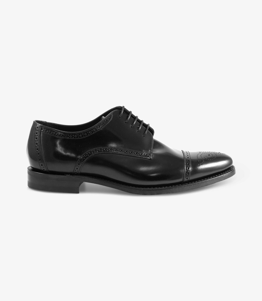 Loake Cook Black Semi-brogue Men\'s Semi Brogues Black | IE0033550