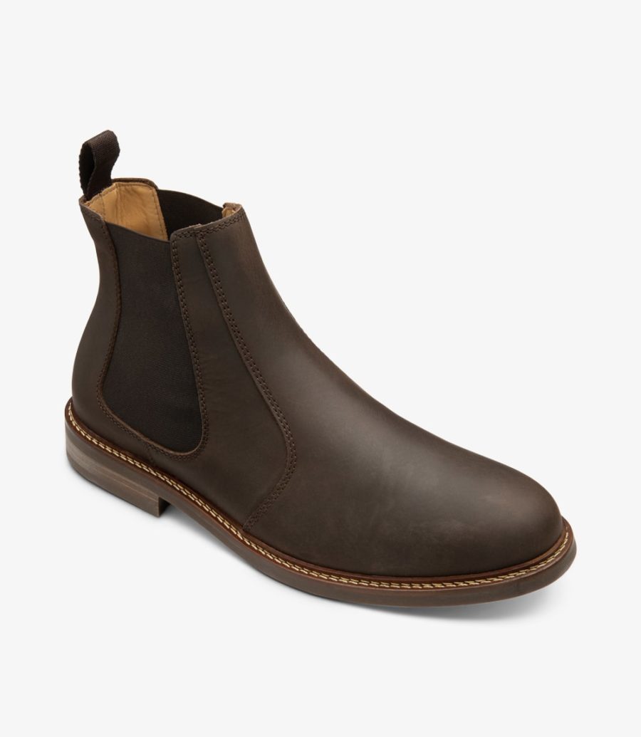 Loake Davy Chelsea Boot Men's Chelsea Boots Brown Oiled Nubuck | IE7216595