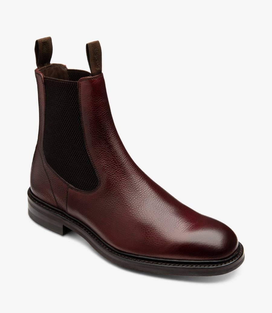 Loake Dingley Boot Men's Chelsea Boots Rosewood Grain | IE7806075