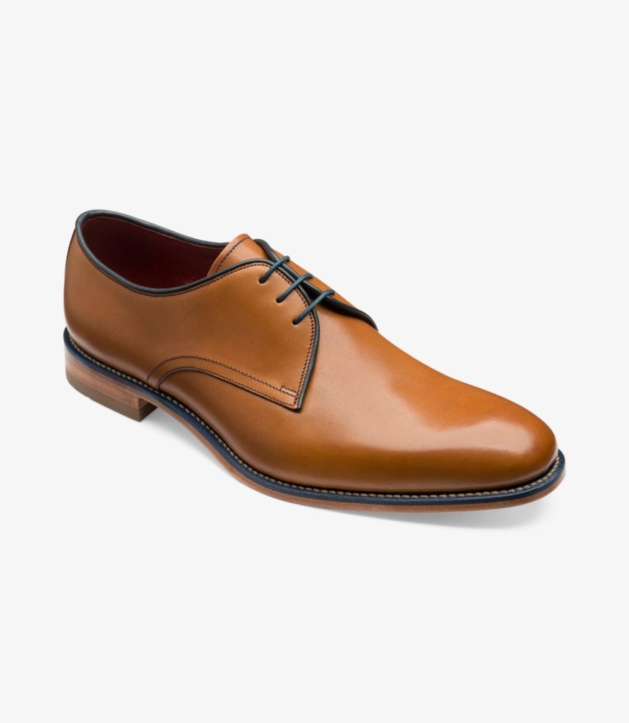 Loake Drake Plain Tie Men's Derby Shoes Tan | IE8428294