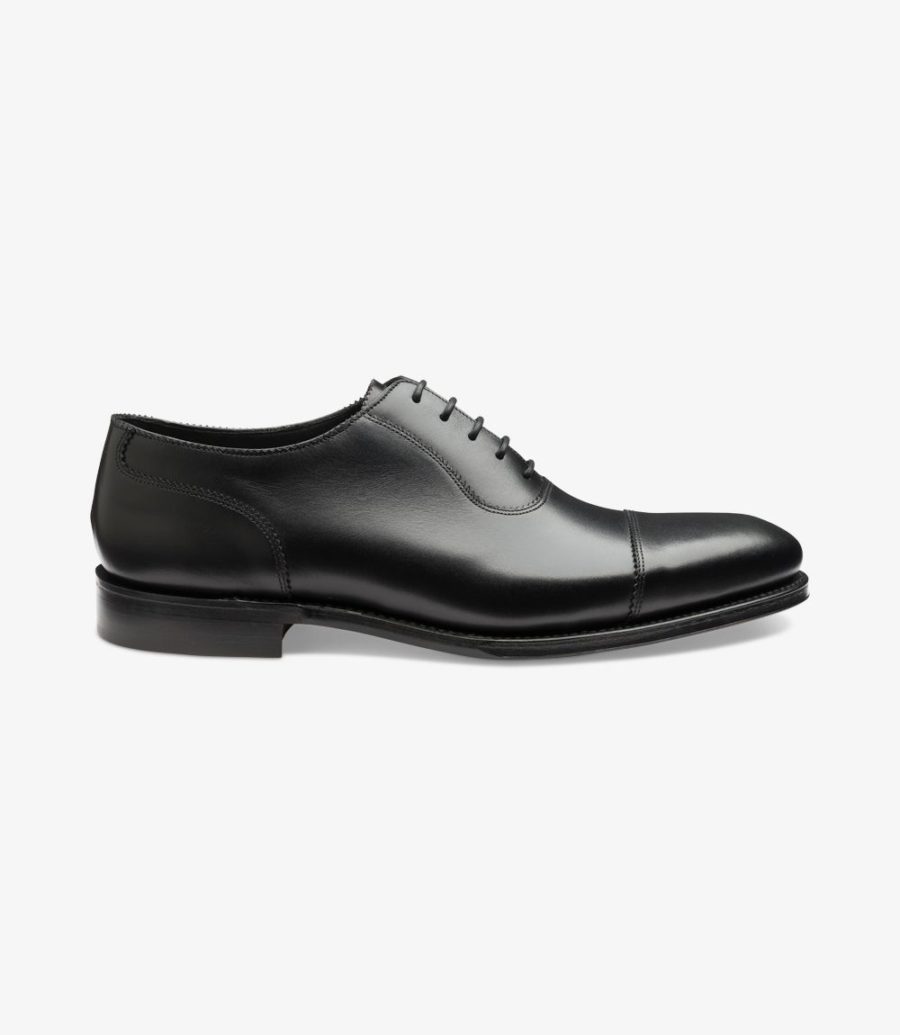 Loake Evans Toe-cap Men\'s Oxford Shoes Black | IE7910819