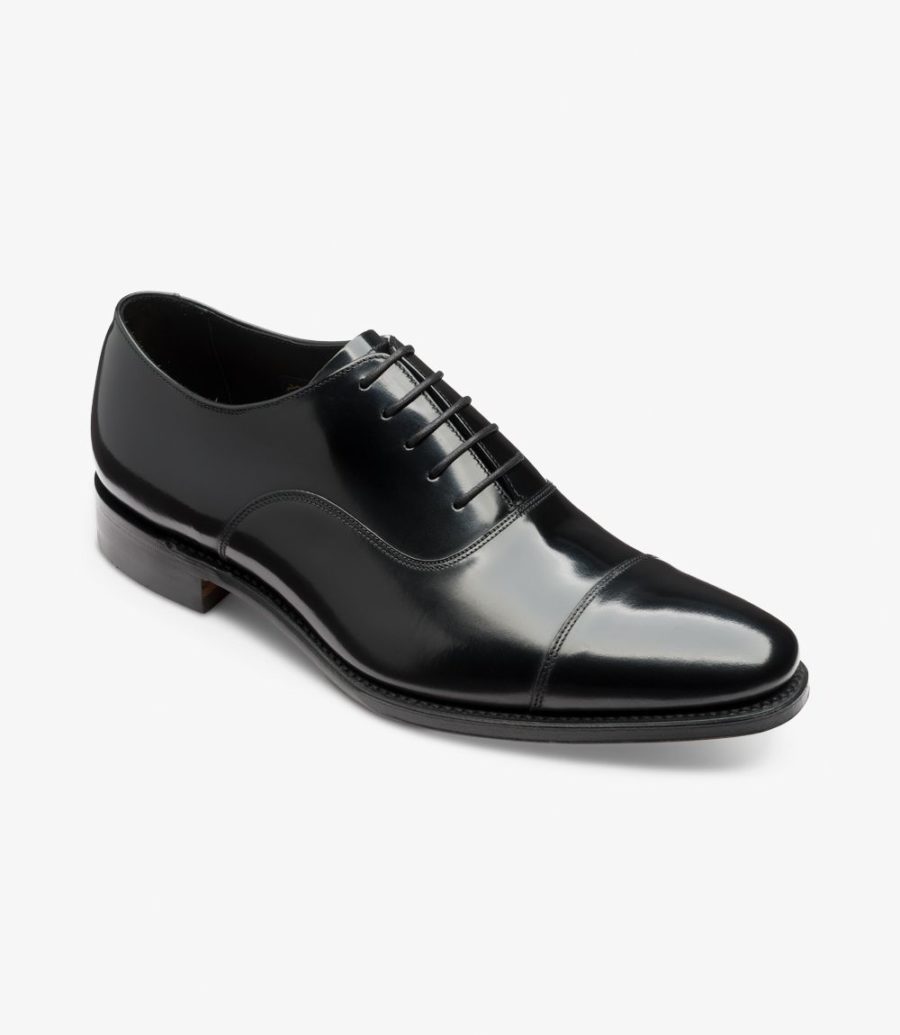 Loake Finsbury Toe-cap Men's Oxford Shoes Black | IE0419958