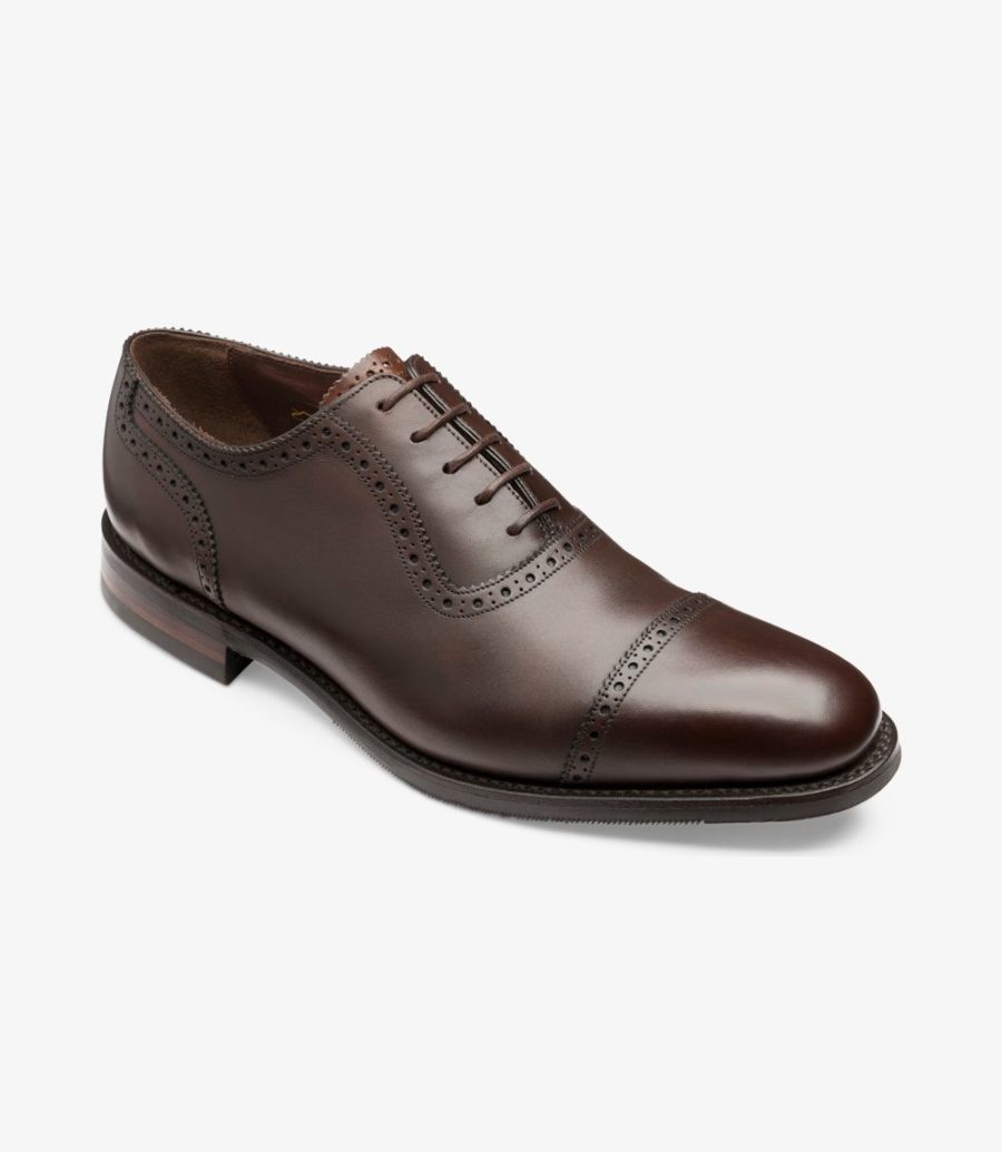 Loake Fleet Semi Brogue Men's Semi Brogues Dark Brown | IE1931964