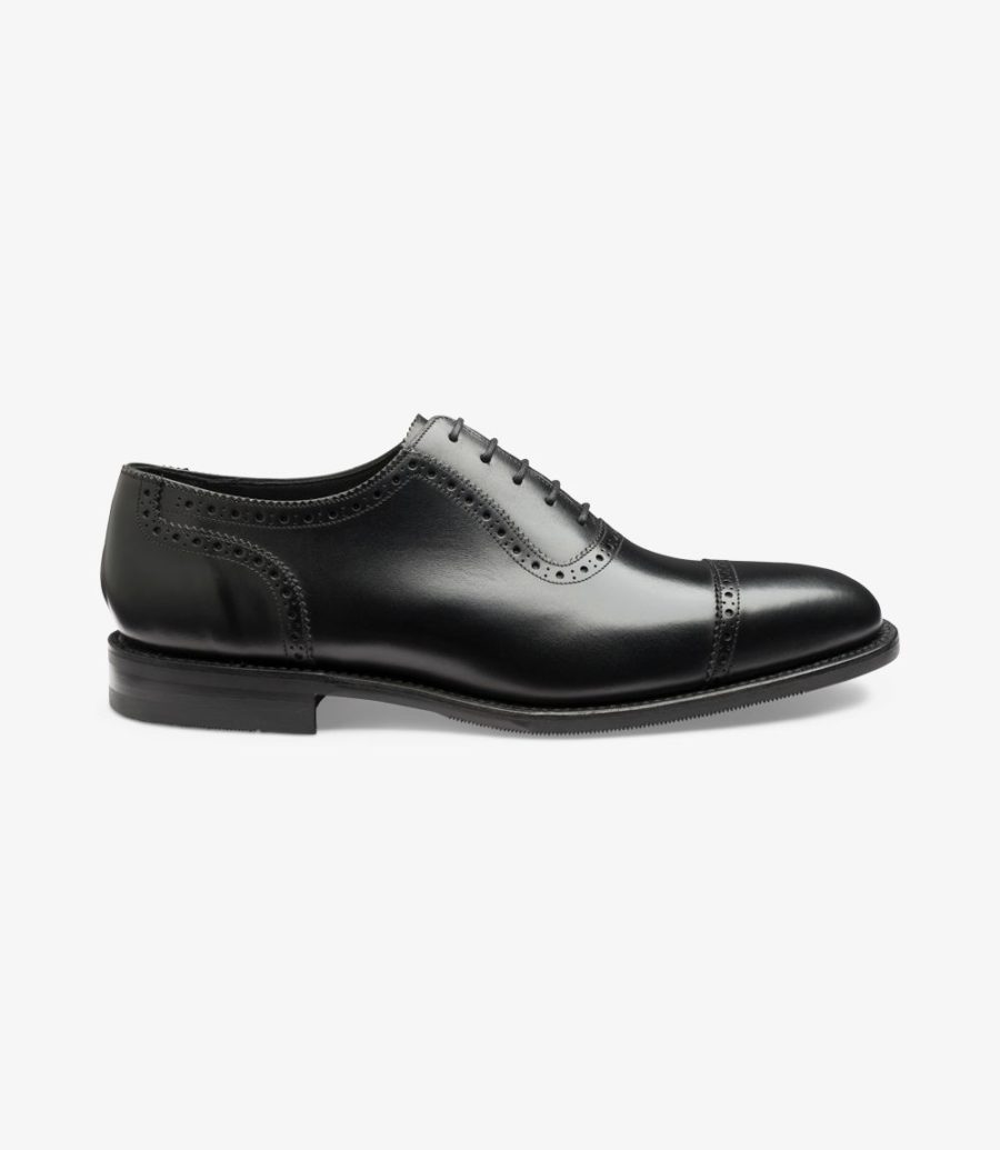 Loake Fleet Semi Brogue Men's Semi Brogues Black | IE3044145