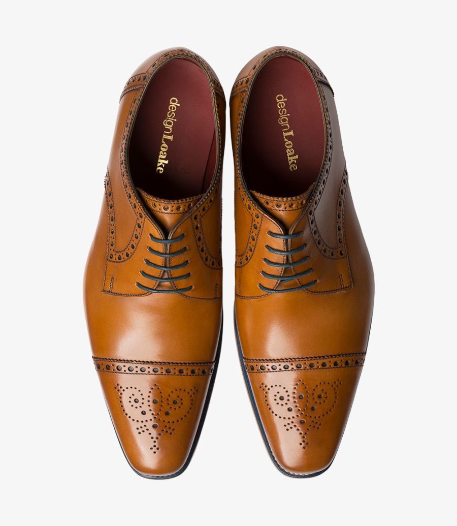 Loake Foley Semi Brogue Men's Semi Brogues Tan | IE0406907