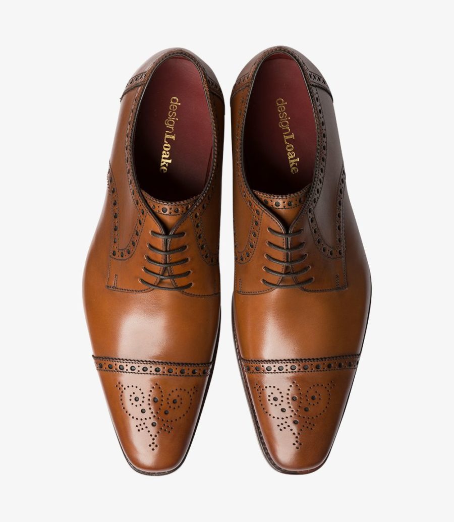 Loake Foley Semi Brogue Men's Semi Brogues Cedar | IE3074278