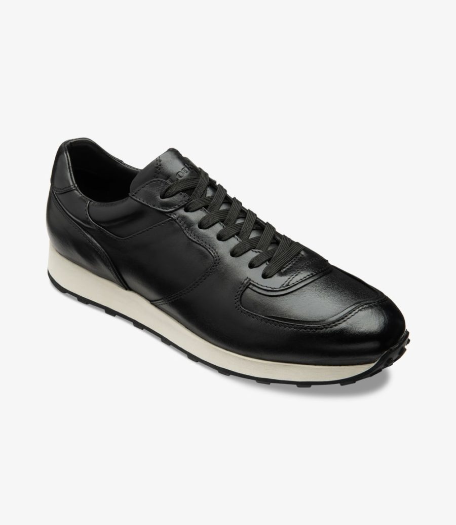 Loake Foster Black Trainer Men's Sneakers Black | IE5612647