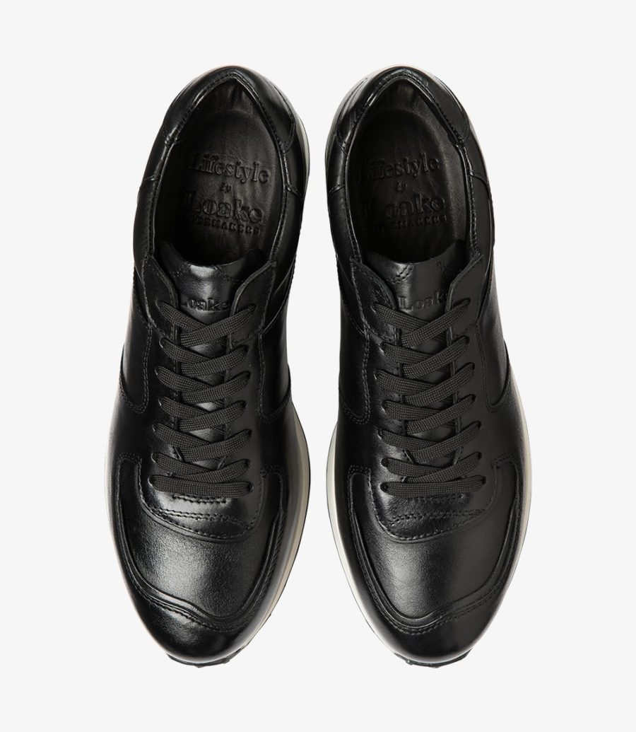 Loake Foster Black Trainer Men's Sneakers Black | IE5612647