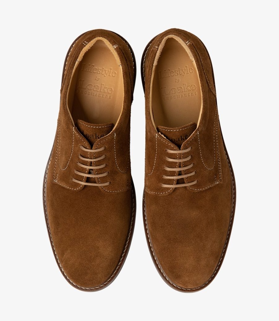 Loake Franklin Tan Suede Plain-tie Men's Derby Shoes Tan Suede | IE9621347