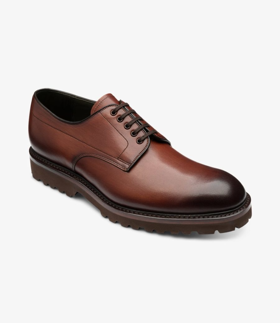 Loake Freud Chestnut Brown Plain-tie Men's Derby Shoes Chestnut Brown | IE8351224