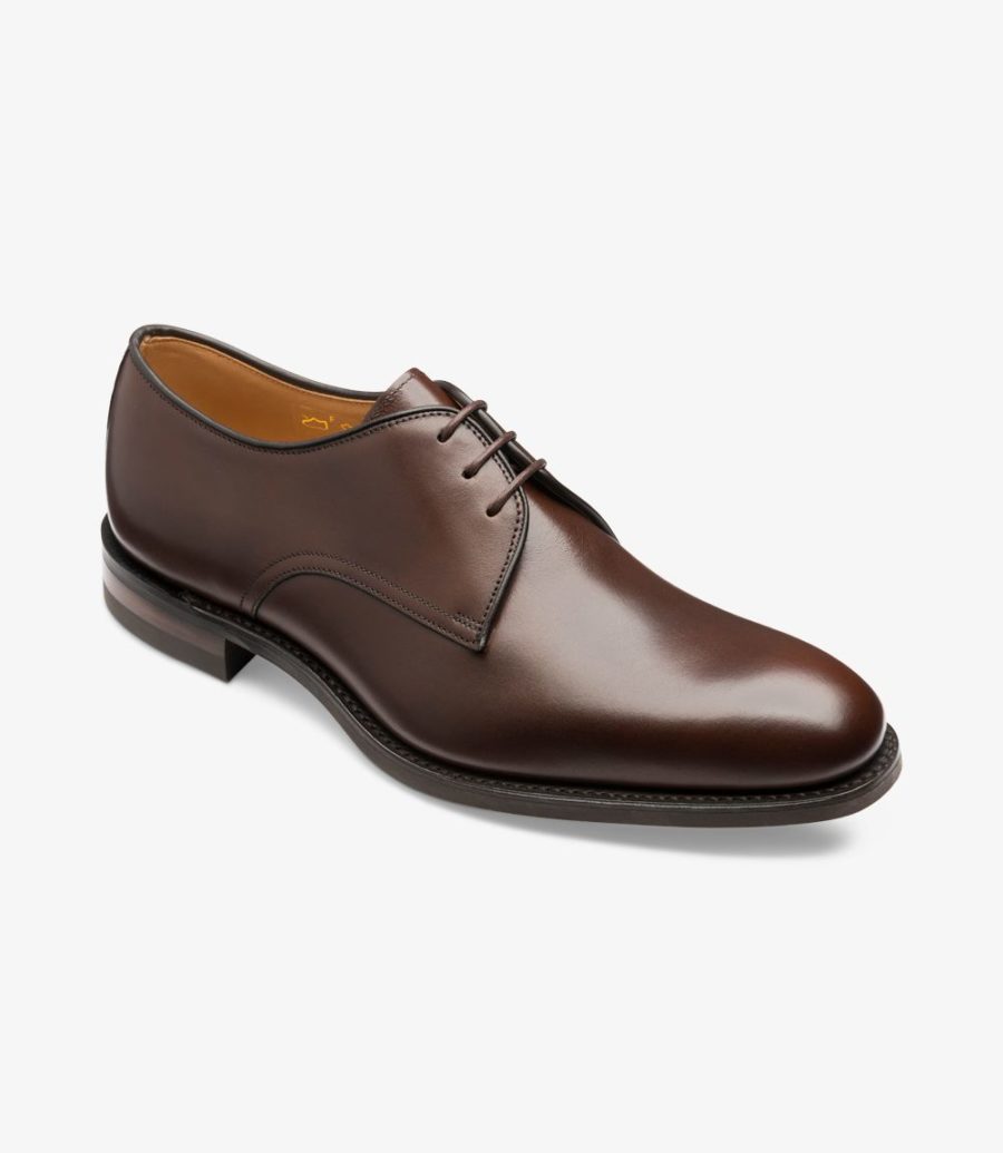 Loake Gable Plain Tie Men's Derby Shoes Brown | IE3439654