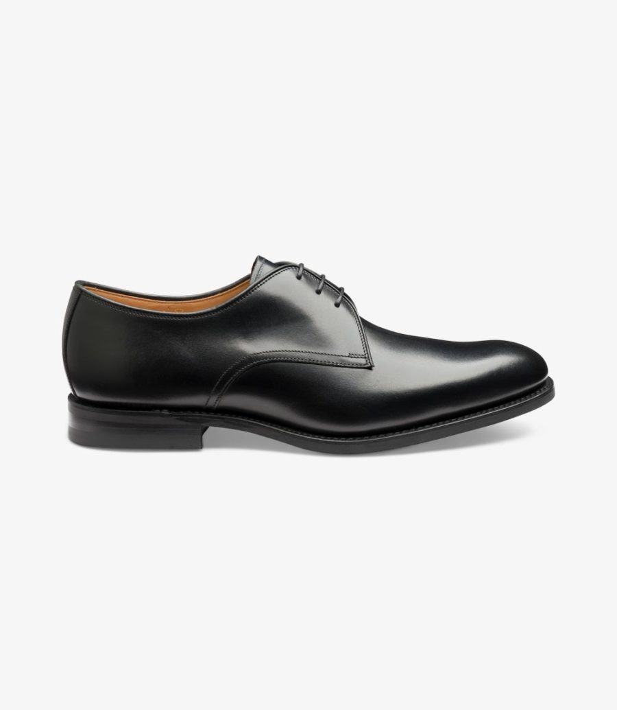 Loake Gable Plain Tie Men\'s Derby Shoes Black | IE8264549