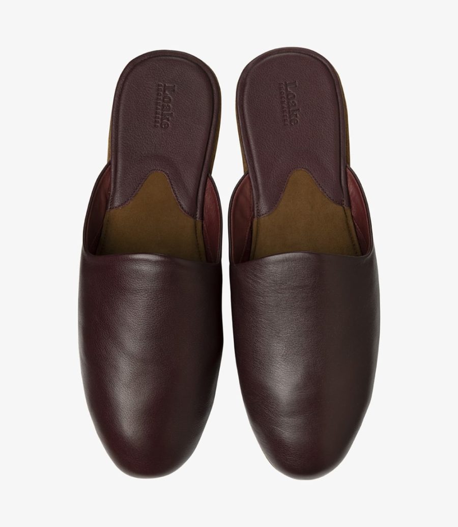 Loake Garrick Burgundy Grain Slipper Men's Slippers Burgundy Grain | IE0946613