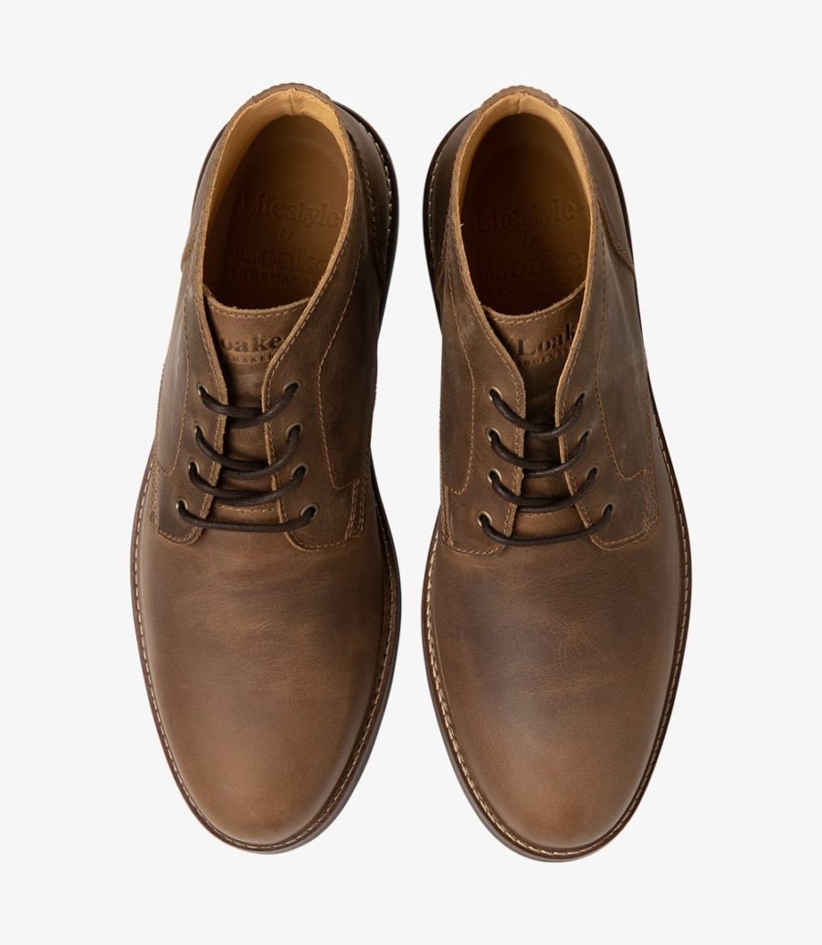 Loake Gilbert Brown Nubuck Boot Men's Chukka Boots Brown Nubuck | IE7601244