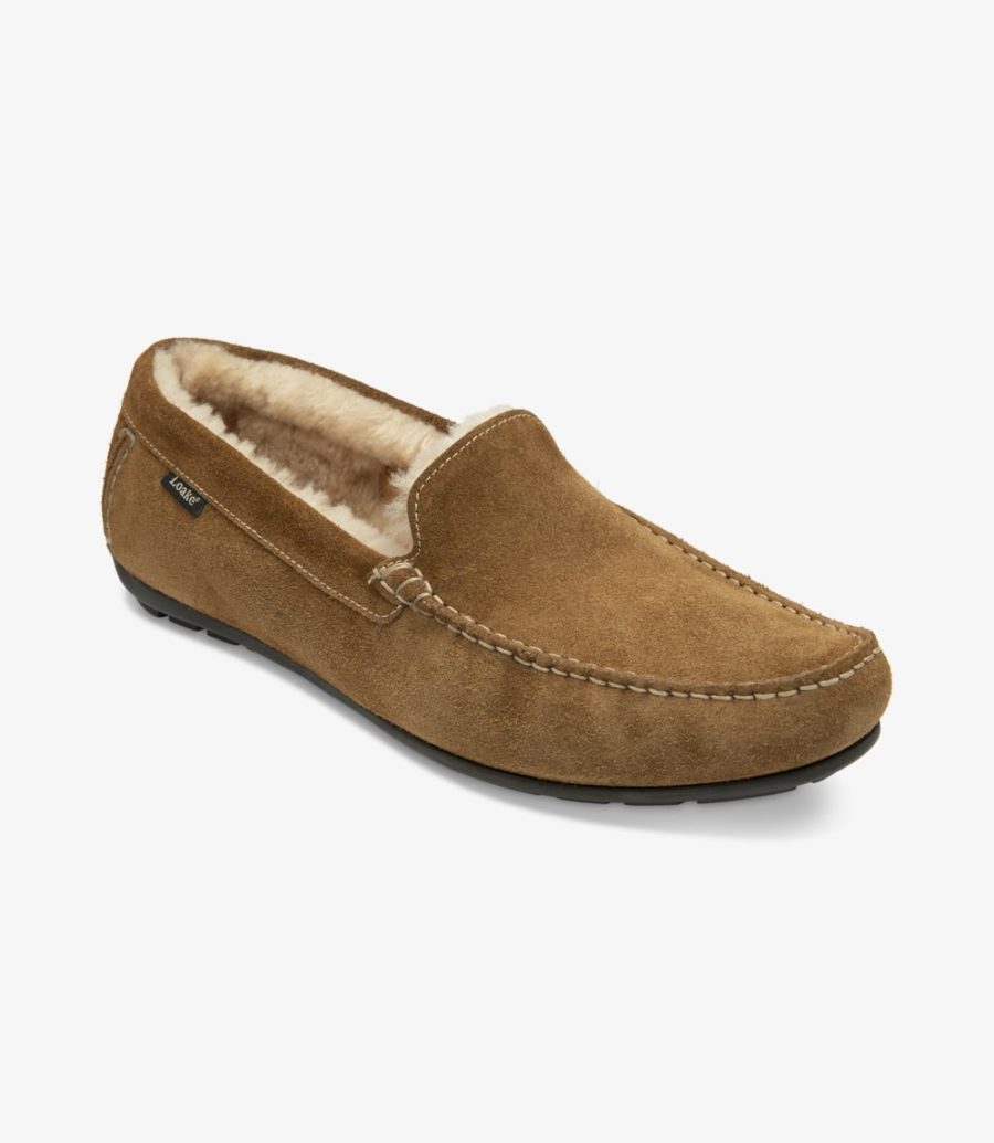 Loake Guards Tan Suede Slipper Men's Slippers Tan Suede | IE7040605