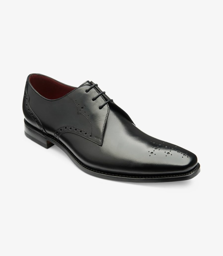 Loake Hannibal Plain Tie Men's Derby Shoes Black | IE5452151