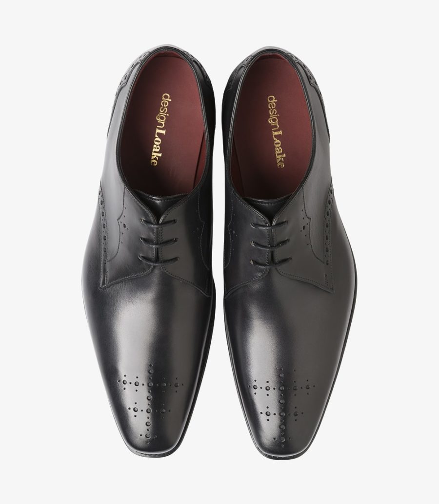 Loake Hannibal Plain Tie Men's Derby Shoes Black | IE5452151