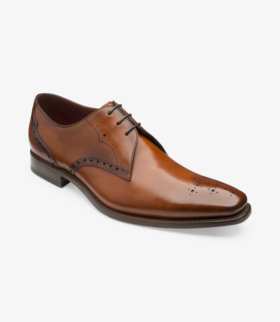 Loake Hannibal Plain Tie Men's Derby Shoes Brown | IE5684699