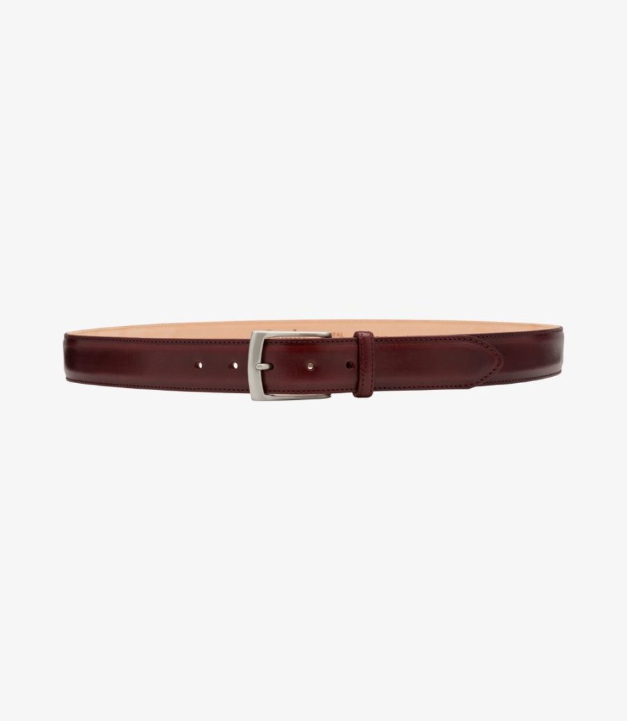 Loake Henry Belt Men's Belts Burgundy | IE7600063