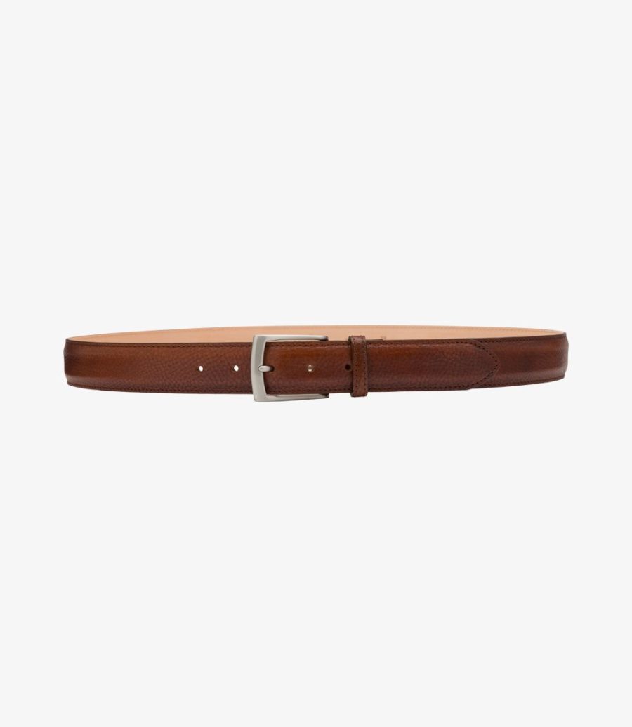 Loake Henry Belt Men's Belts Mahogany Grain | IE0575820