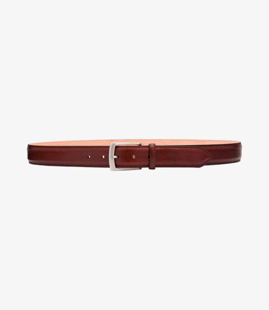 Loake Henry Belt Men's Belts Rosewood Grain | IE5145360