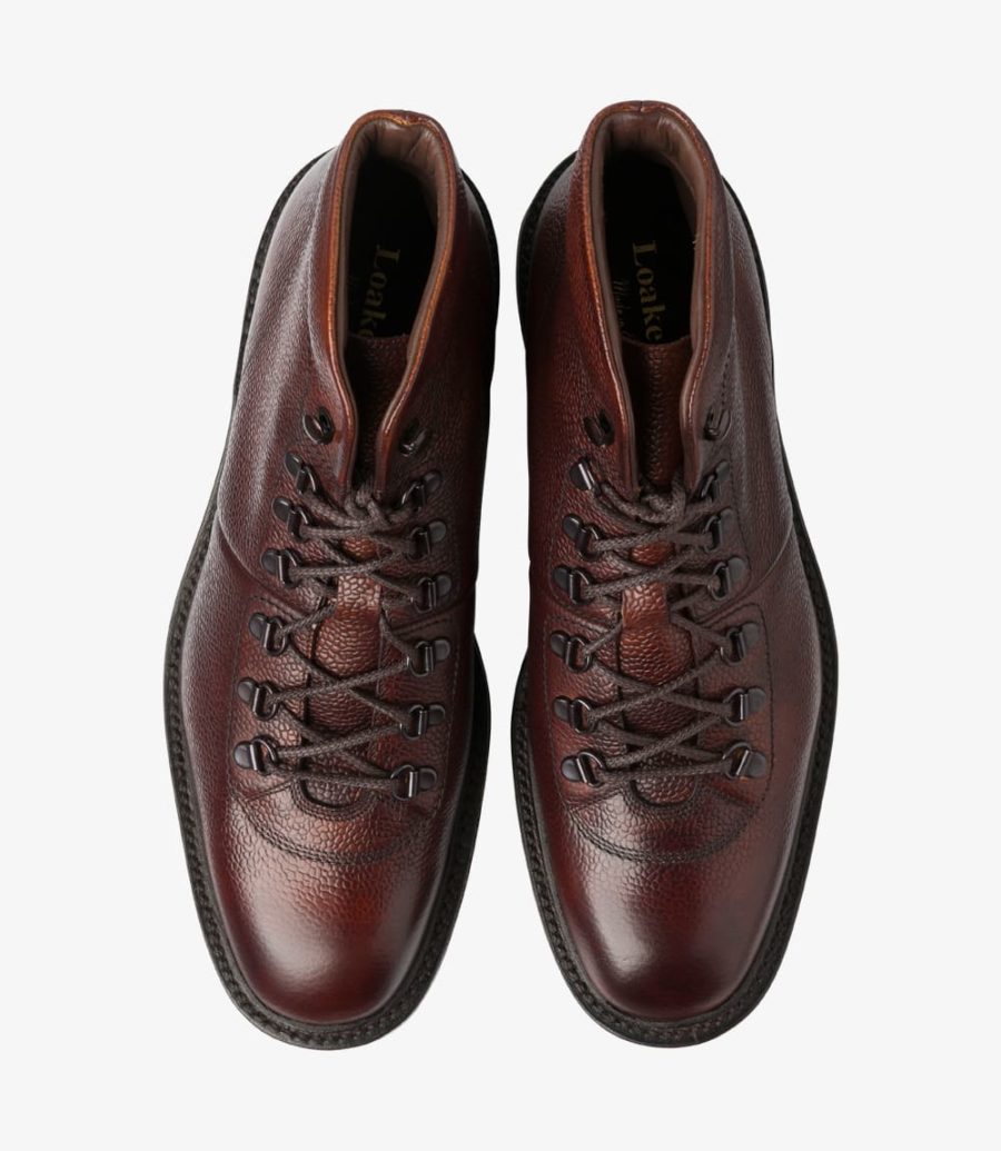 Loake Hiker Men's Hiking Boots Oxblood Grain | IE6057922