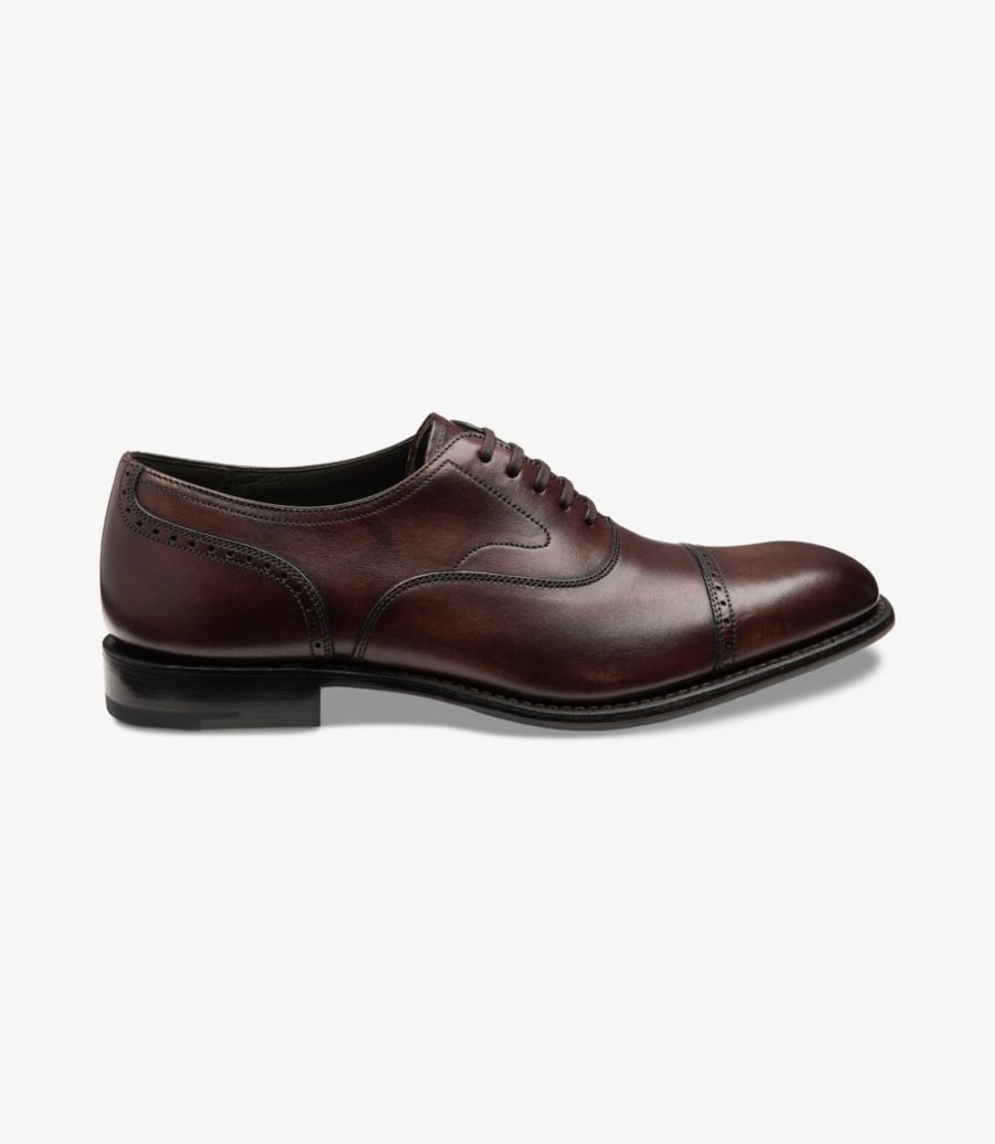 Loake Hughes Semi Brogue Men\'s Semi Brogues Burgundy | IE8140728